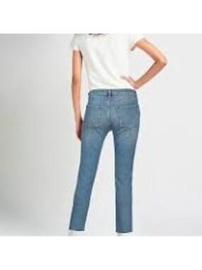 3X1 NYC High Rise Straight 5 Pocket Zip Up Raw Hem Size 26